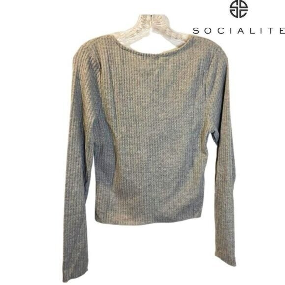 SOCIALITE  Women's Front Button‎ Skivvy Ribbed Cardigan NWT - Picture 3 of 8